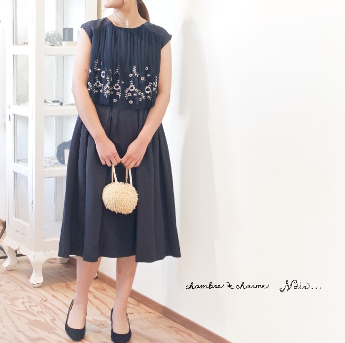 50 Off Chambre De Charme Noir シャンブルドゥシャーム ノアール グラデーション刺繍ワンピース 47 01 Op 005 18 1 ネイビー Recherche