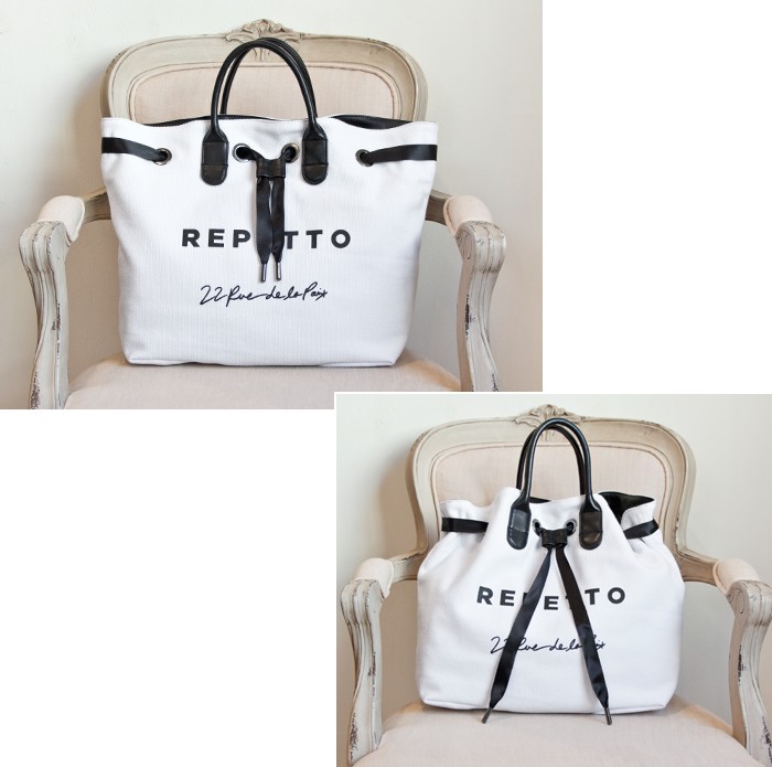 40%OFF】repetto レペット Canvas Arabesque Shopping Bag MO135CNVS