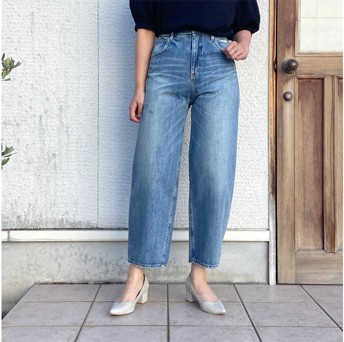 在庫品即日出荷 試着のみ cafune カフネ soft cocoon denim pants - パンツ