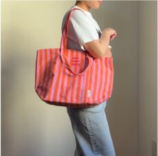 beej-stripefabrictotebag